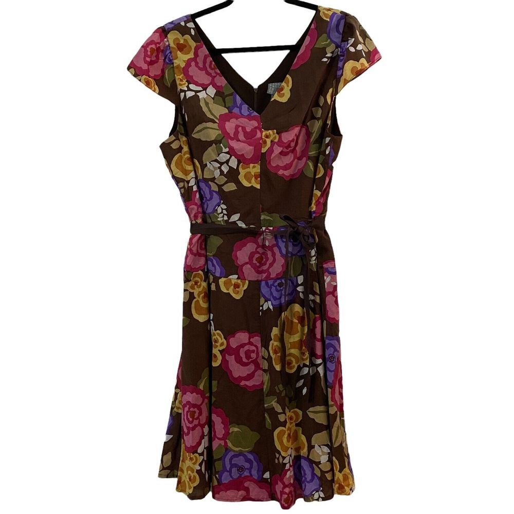 Rabbit Rabbit Rabbit Sz 16 Sleeveless Sheath Dress Floral Countryside